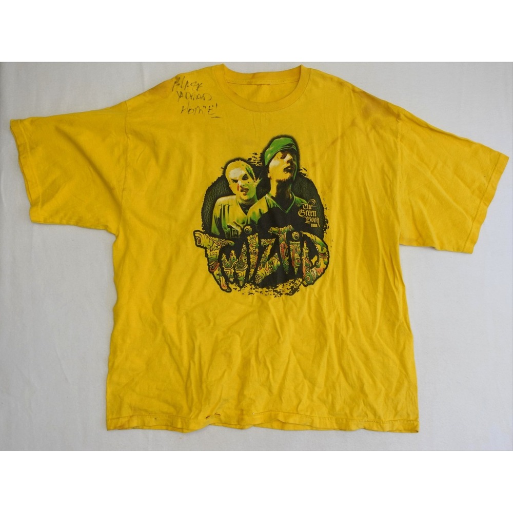 Twiztid Shirt Mens 2XL Yellow Green Book Tour 2003 Blaze Ya Dead Homie Vintage